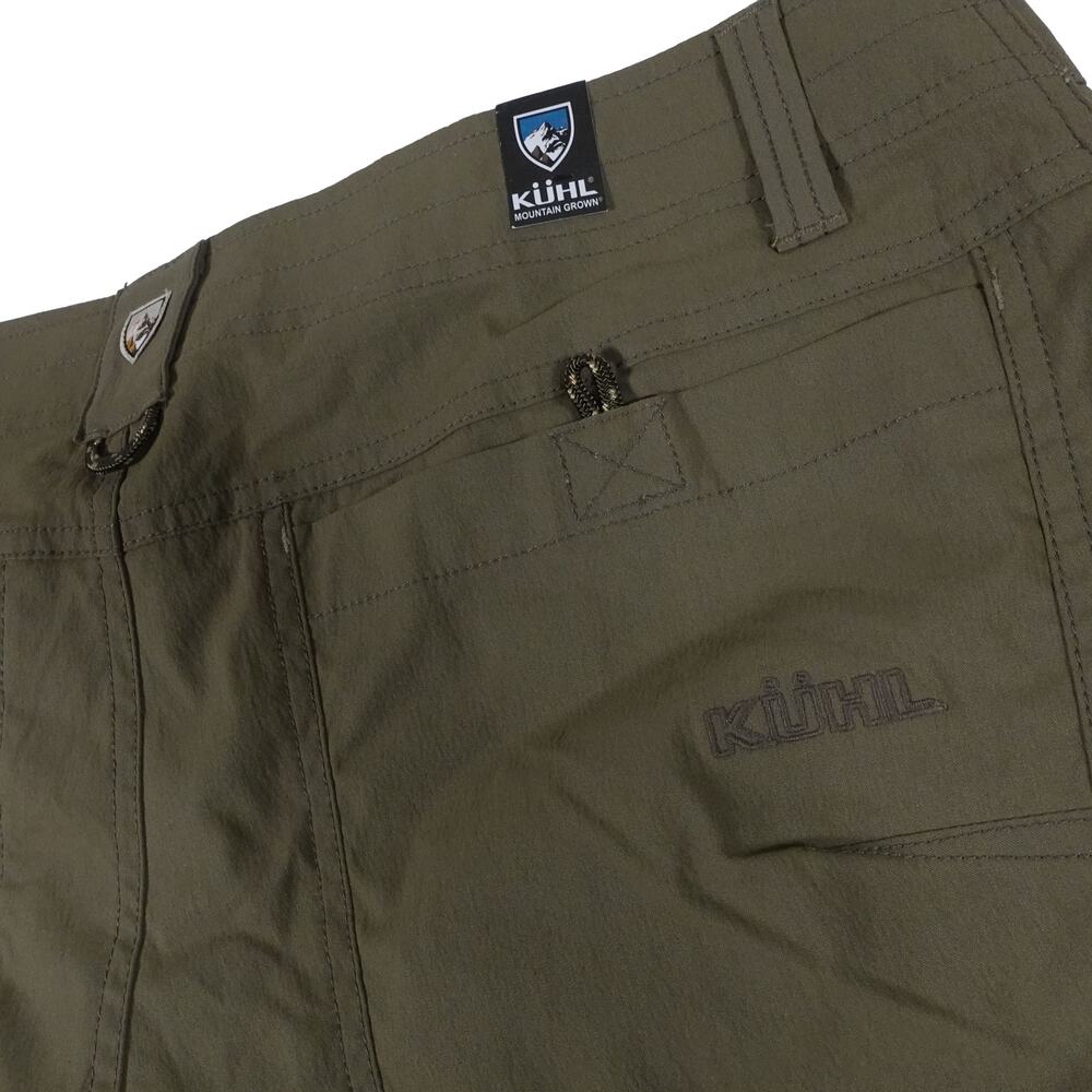 KUHL Ramblr Performance Hiking Gun Metal Olive Cargo Shorts Mens's 36 Inseam 10